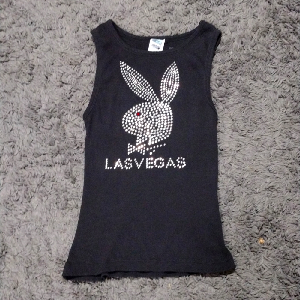 Playboy bunny Las Vegas Rhinestone tank
